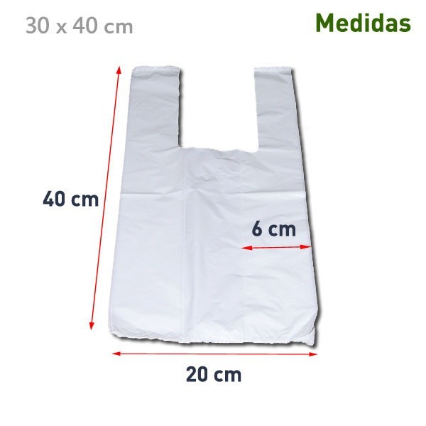 30 x 40 cm 200 unidades Times Bolsas de Plastico Asa Camiseta 