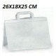 25 BOLSAS PAPEL BASE ANCHA BLANCA 26X18X25CM 
