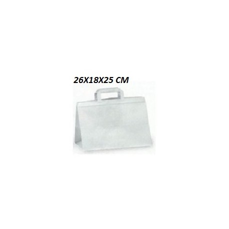 25 BOLSAS PAPEL BASE ANCHA BLANCA 26X18X25CM 