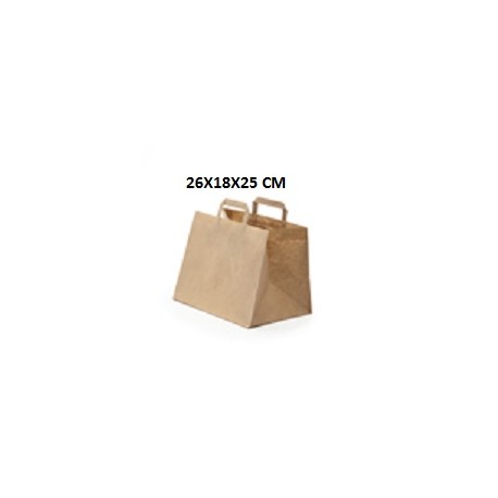 25 BOLSAS PAPEL BASE ANCHA KRAFF 26X18X25CM