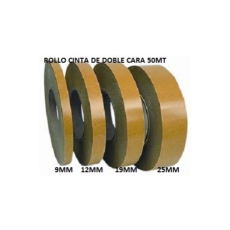 CINTA DOBLE ADHESIVO 50MT X 12MM